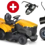 Stiga Rasentraktor Estate 798 W Special HONDA Winterpaket mit 120 cm Schneeschild, PTO-Kit und Schneeketten
