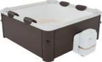 MSpa Whirlpool XXL neustes Modell Frame TRIBECA 2026 + MSPA App - UVC - Holz-Optik - Kombi Outdoor Pool - OZON - KEIN Starkstrom - winterfest - 6Pers.