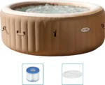 INTEX 28426 - Whirlpool - PureSPA »Bubble« (rund, sahara tan, Ø196 außen/Ø145cm innen) x 71cm hoch für 4 Personen – Bild 14