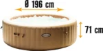 INTEX 28426 - Whirlpool - PureSPA »Bubble« (rund, sahara tan, Ø196 außen/Ø145cm innen) x 71cm hoch für 4 Personen – Bild 18