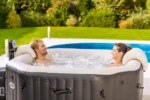 HAF PureSpa DeLuxe HWS 800 | 180 x 180 x 71 cm für 4 Personen | Aufblasbarer Whirlpool | Stromsparender Outdoor Pool | Ganzjähriger Einsatz – Bild 3