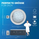 Bestway® LAY-Z-SPA® Energiespar-Whirlpool Miami AirJet™ für 4 Personen Ø 180 x 66 cm, Dunkelblau – Bild 8