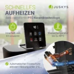 Juskys® Whirlpool SpaLuxe Grau/Blau - 3000W 130 Düsen aufblasbar 185x185x65 cm – Bild 4