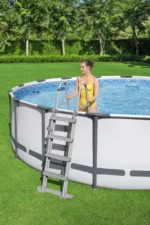 Steel Pro MAX Rahmenpool 366 x 122 12 Fuß BESTWAY 5in1 + Leiter + Abdeckung + Pumpenfilter – Bild 2