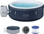 Bestway® LAY-Z-SPA® Energiespar-Whirlpool Miami AirJet™ für 4 Personen Ø 180 x 66 cm, Dunkelblau