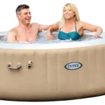 INTEX 28426 - Whirlpool - PureSPA »Bubble« (rund, sahara tan, Ø196 außen/Ø145cm innen) x 71cm hoch für 4 Personen