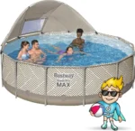 BESTWAY Steel Pro Max™ Rohr-Aufstellpool-Set 396 x 107 cm – rund (mit Kartuschenfilter, Markise, Abdeckung, Leiter) – Bild 6