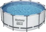 Steel Pro MAX Rahmenpool 366 x 122 12 Fuß BESTWAY 5in1 + Leiter + Abdeckung + Pumpenfilter – Bild 6